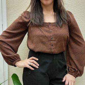 YS Lush Longsleeve Top Blouse Size Large